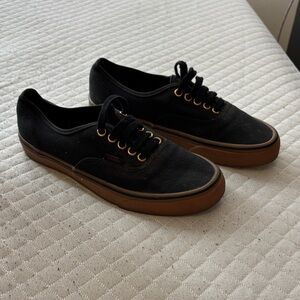 Vans Men's Black and Brown Sneakers